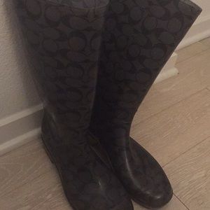 Barely worn Coach rain boots!